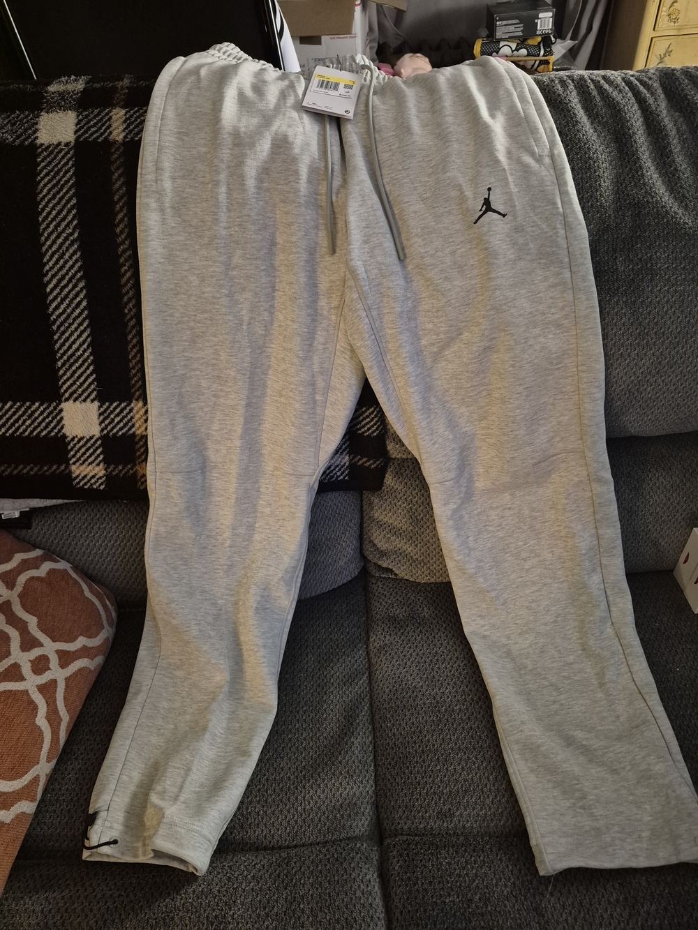 Jordan Sport Men's Gray Sweatpants Size S Drawstring